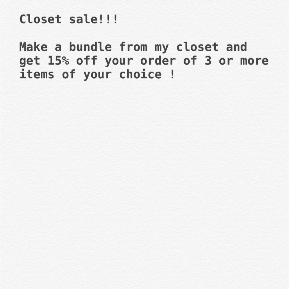 Closet sale!